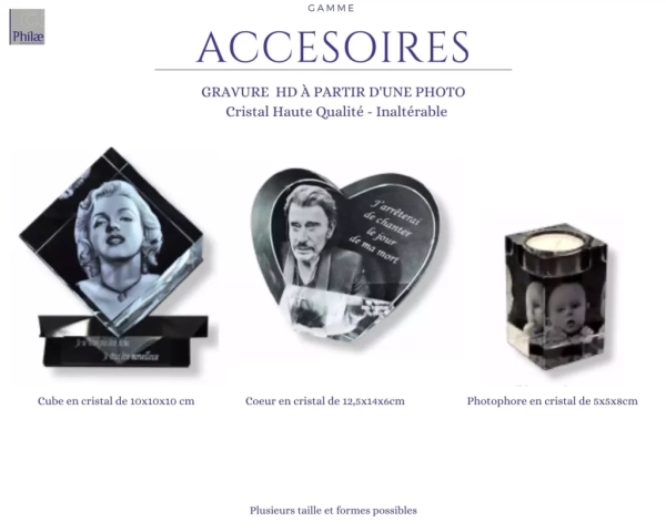 Gamme accessoires - gravure hd à partir d'une photo