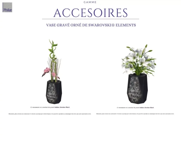 Gamme accessoires - vase gravé orné de swarovski elements (3)
