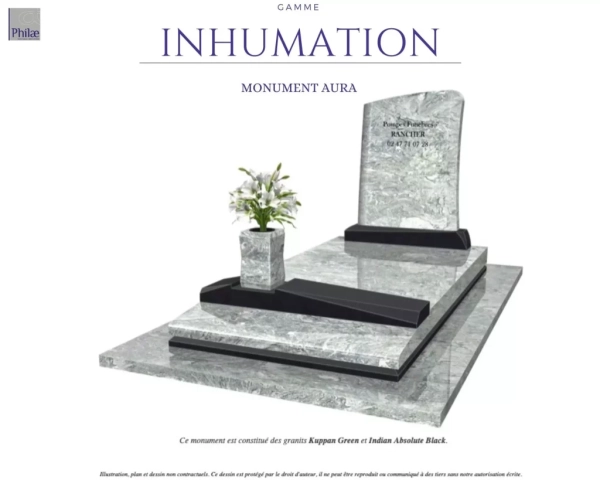 Gamme inhumation - monument aura