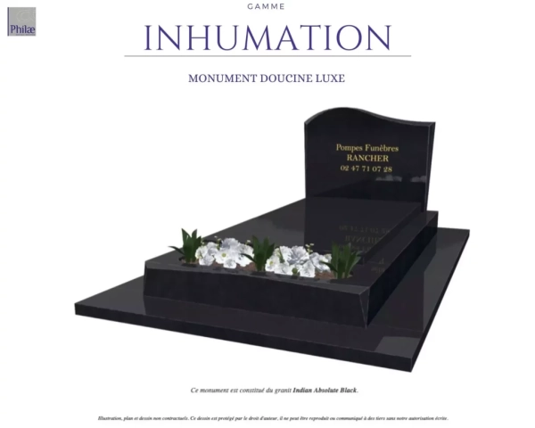 Gamme inhumation - monument doucine luxe