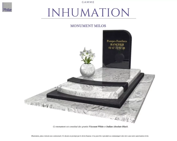 Gamme inhumation - monument milos