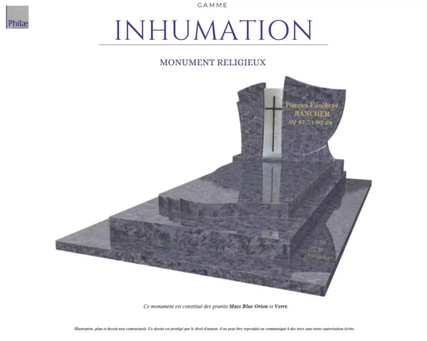 Gamme inhumation - monument religieux