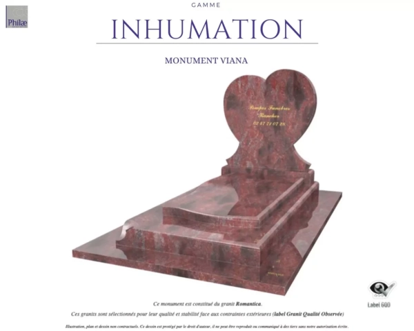 Gamme inhumation - monument viana