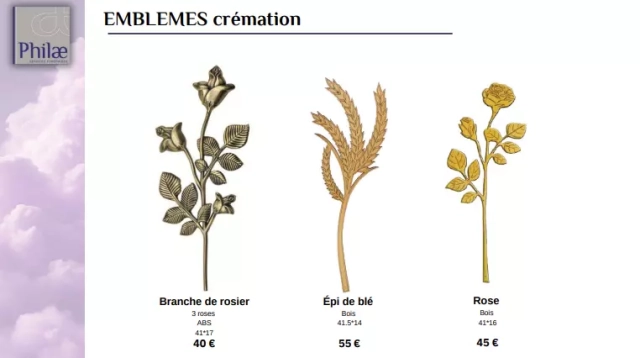 Emblèmes Crémation